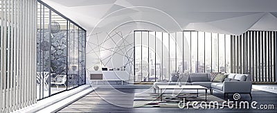 Modern interior design living room Stock Photo