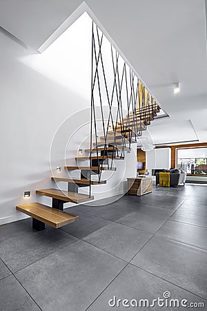 Modern interior design - stairs Stock Photo
