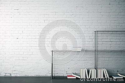 Modern interior with empty wall Stock Photo