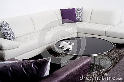 Modern interior of a living room Stock Photo