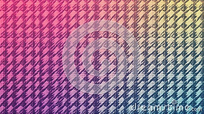Modern interpretation of classic houndstooth pattern with gradient colors and transparency effects Stock Photo