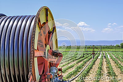 modern irrigation system Stock Photo