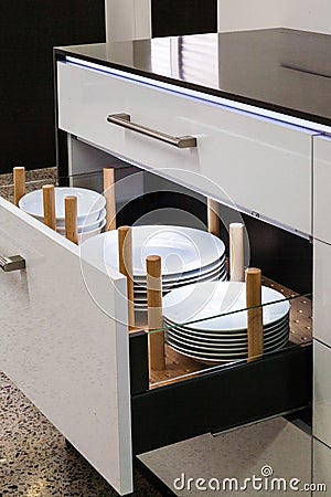 Modern Kitchen Draw Stock Photo