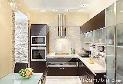 Modern Kitchen interior Stock Photo