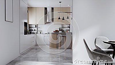 Modern kitchen interior design Stock Photo