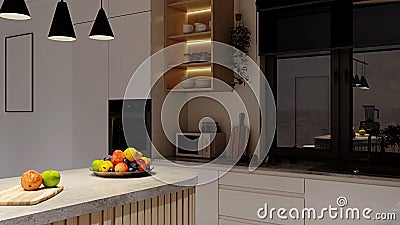 Modern kitchen interior design Stock Photo