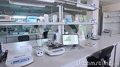 Modern Laboratory Interior. Empty Laboratory Room. Lab Interior. Empty ...