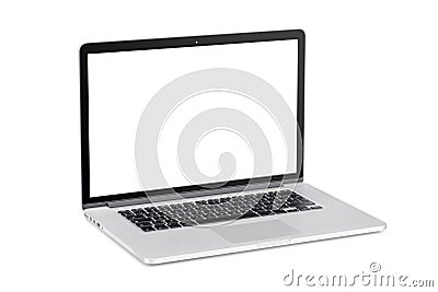 Modern laptop with blank screen Stock Photo