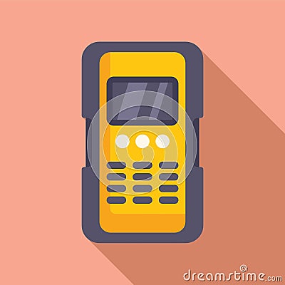 Modern laser meter icon flat vector. Tool device system Stock Photo