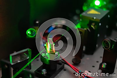 modern laser technology used on the machine factory with ai learning techniques Stock Photo