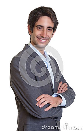 Modern latin businessman with suit and short hair Stock Photo