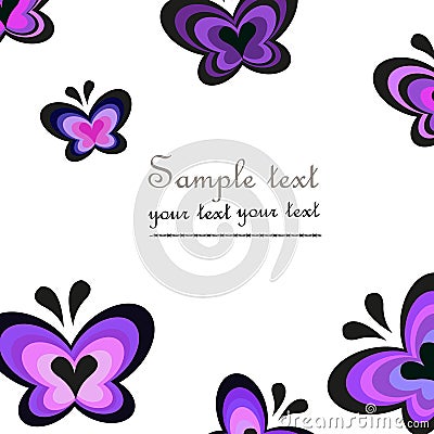 Modern lavender butterflies vector Vector Illustration