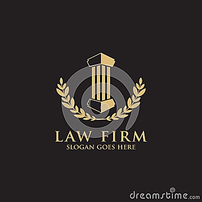 Modern Law Firm Logo Inspiration - clean and clever logo vecto Vector Illustration