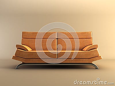 Modern leather couch Stock Photo