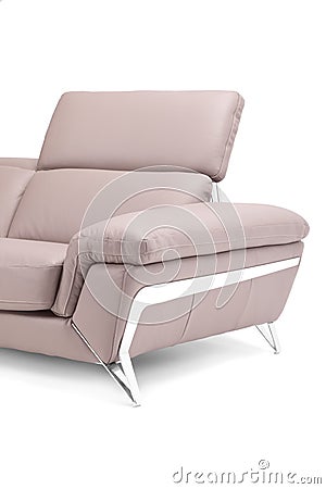 Modern leather sofa Stock Photo