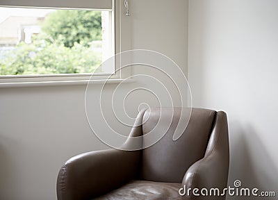 Modern Leather Sofa Set Stock Photo