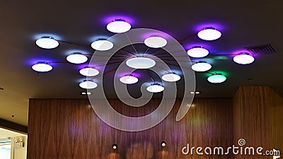 Modern led ceiling lamp Stock Photo