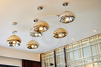 Modern led chandelier lighting Stock Photo