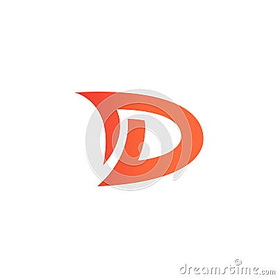 Modern letter d logo concept. Wild and bold letter d logo design. Vector Illustration