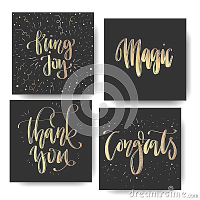 Modern lettering quotes, hand written calligraphy Stock Photo