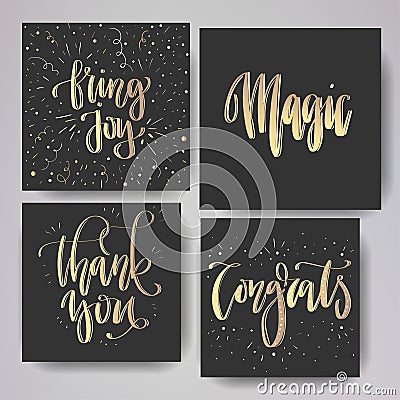 Modern lettering quotes, hand written calligraphy Stock Photo