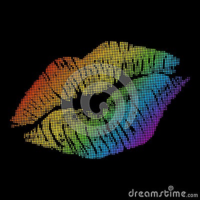 Modern LGBT pride flag in vector format Vector Illustration