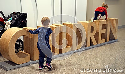 Modern libraries are kid friendly Editorial Stock Photo