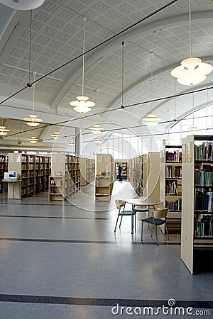 Modern Library Stock Photo