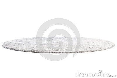 Modern light gray rug with high pile. 3d render Stock Photo