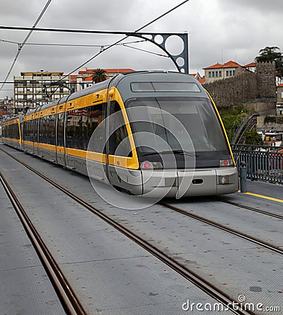 Modern light rail Stock Photo