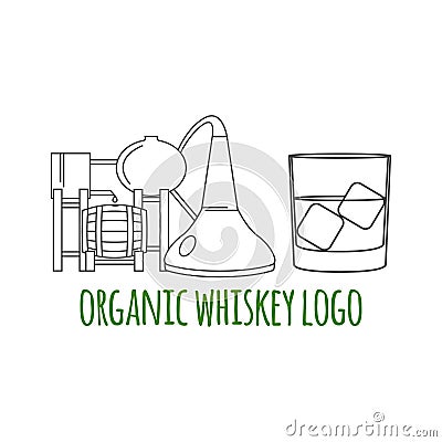 Modern line style logo, branding, logotype Vector Illustration