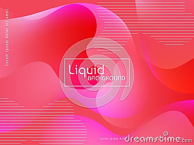 Modern liquid flow colorful background Vector Illustration