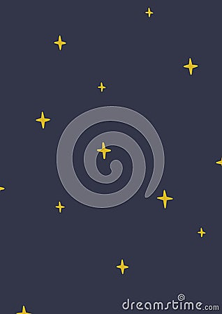 modern lite dark blue abstract pattern white star minimal style unique object Stock Photo