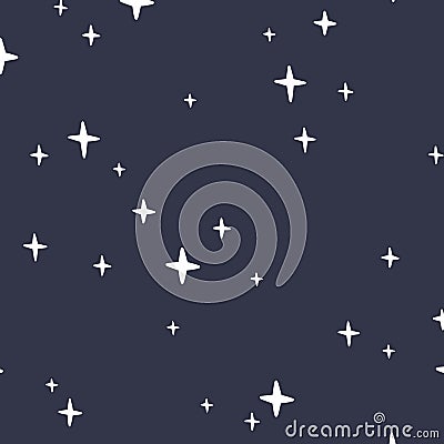 modern lite dark blue abstract pattern white star minimal style unique object Stock Photo