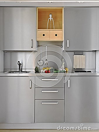 Modern little kitchen Stock Photo