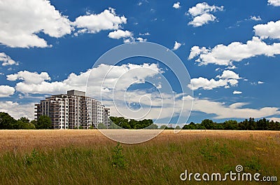 Modern living in harmony with nature environment landscape Editorial Stock Photo