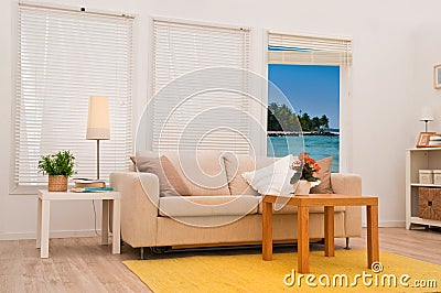 Modern living room Stock Photo