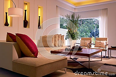 Modern living room Stock Photo