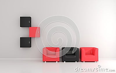 Modern living room Stock Photo