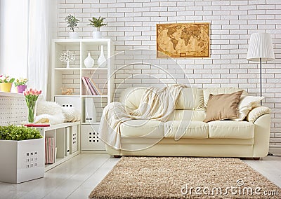 Modern living room Stock Photo