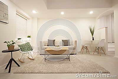 Modern Living Room Design Stock Photo