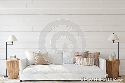 Modern living-room interior. 3d render Stock Photo