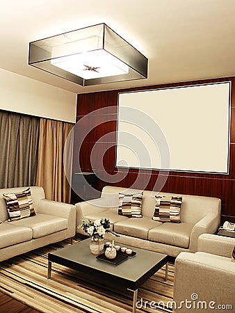 Modern living room Stock Photo