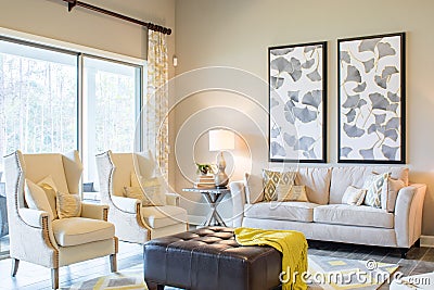 Modern living room interior Stock Photo