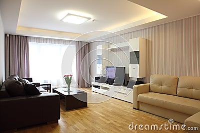 Modern livingroom Stock Photo