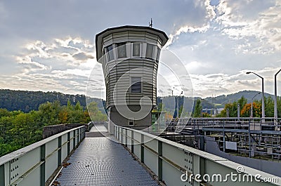 Modern lock house Stock Photo