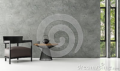 Modern loft living room 3d rendering image Stock Photo