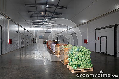 modern logistics center platform for one-time storage Stock Photo