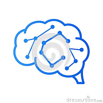 Initial C brain logo Vector Illustration