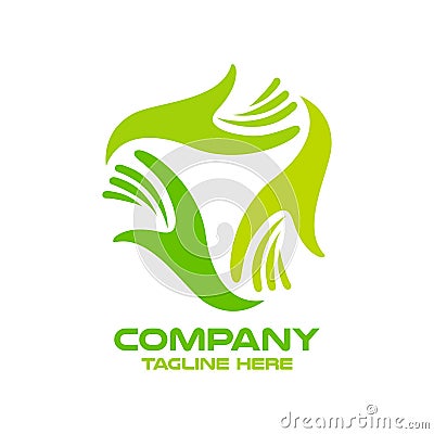 Modern logo hands and gynecology. Vector illustration Cartoon Illustration